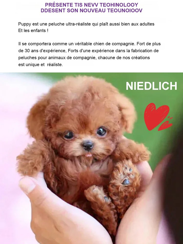 Mon chiot robot réaliste Mon chiot robot en peluche à poils courts