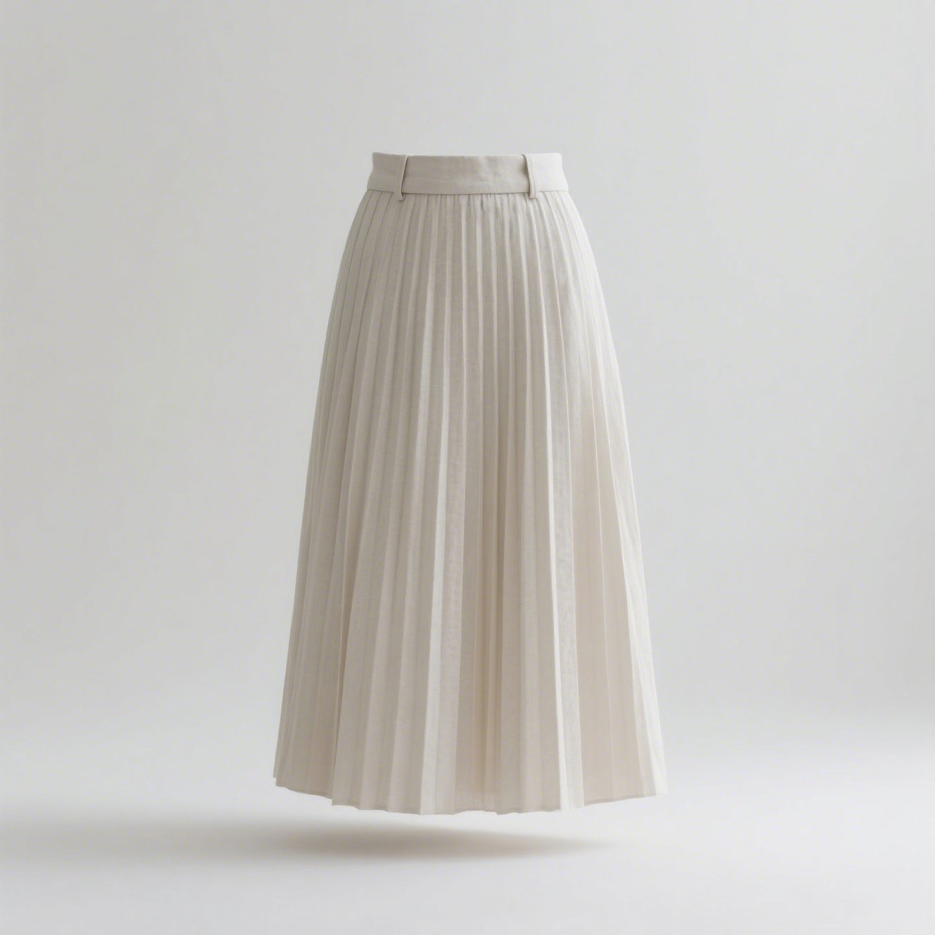 ドレープポリエステルプリーツスカート全体画像