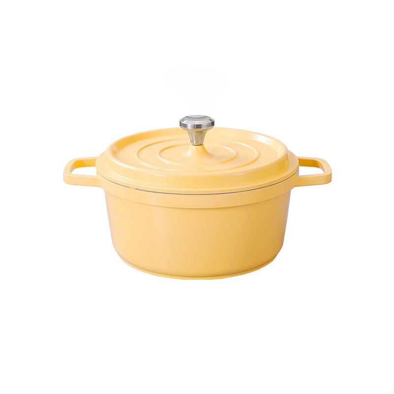 더블 이어 에나멜 냄비 가정용 스튜 냄비 유럽식 수프 냄비 캐서롤 알루미늄 합금 스튜 냄비 스팟 노스틱 냄비