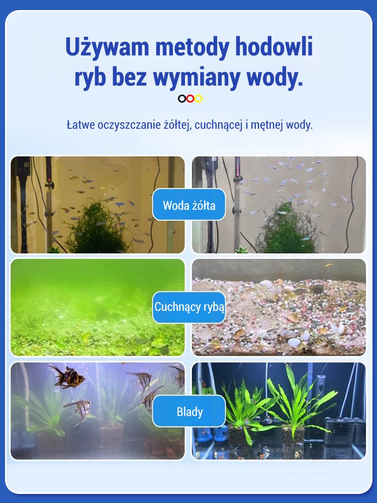 【Jednominutowe oczyszczanie wody】Skuteczne tabletki do oczyszczania wody w akwarium