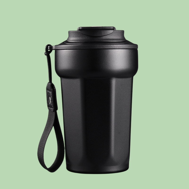 便攜帶提繩304不銹鋼咖啡杯