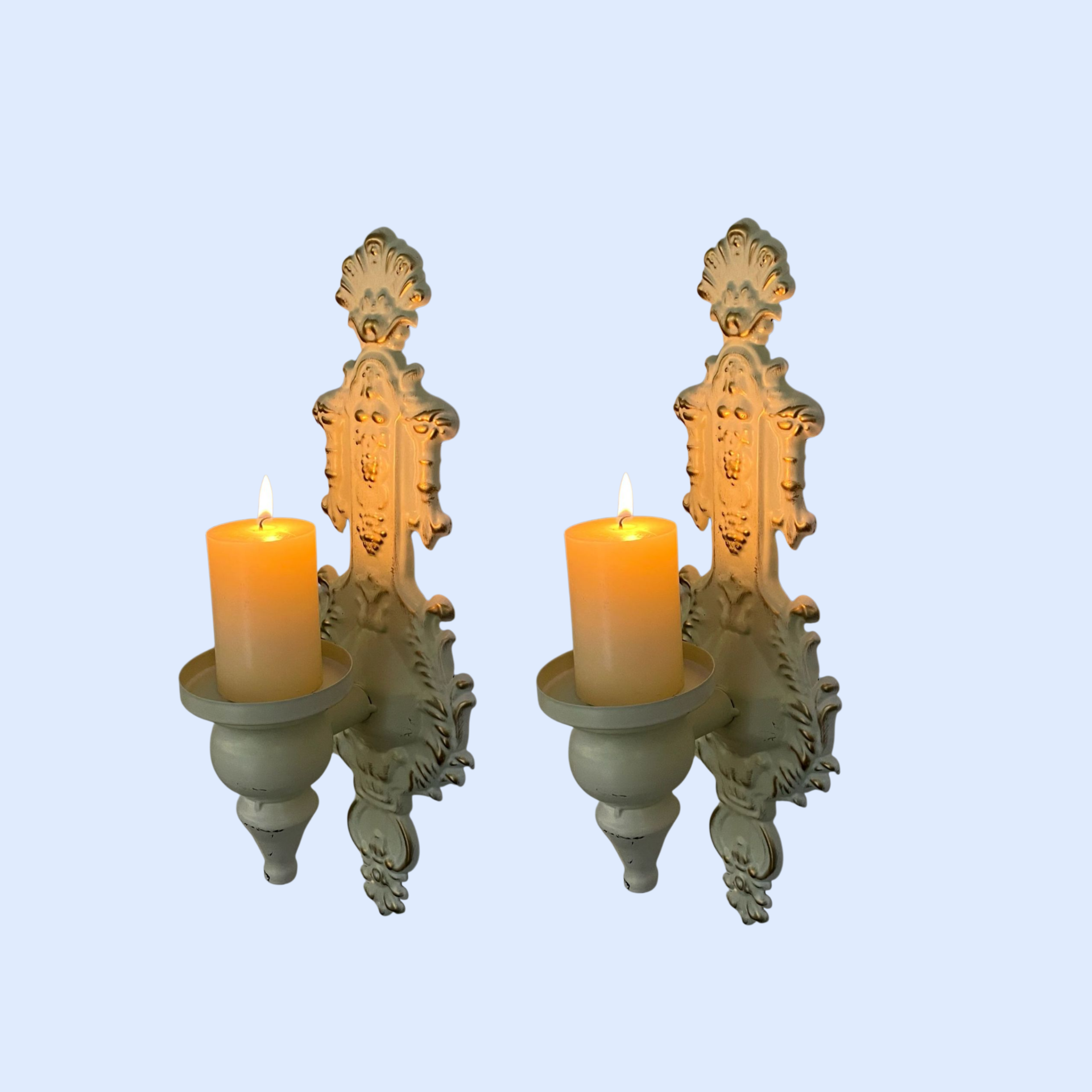 アメリカンスタイルのアイアンウォールキャンドルホルダー