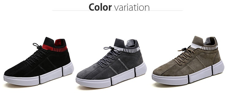 トレンド感あるハイカットシューズの側面デザイン