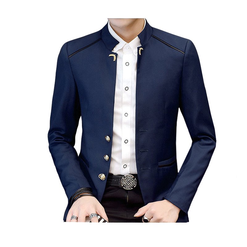 캐주얼 남성 차이나넥 정장 자켓