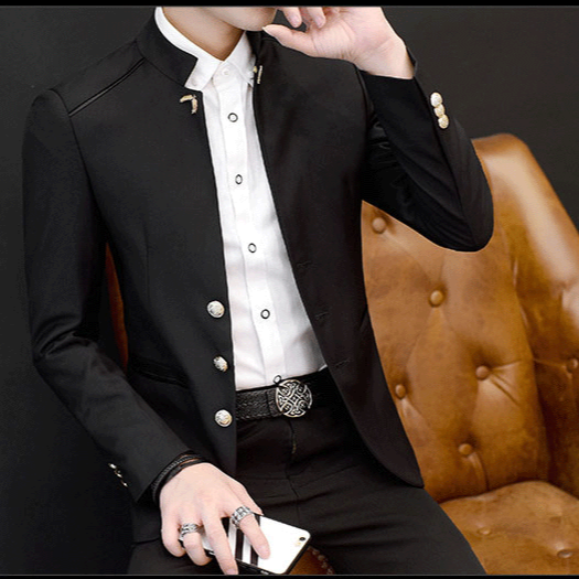 캐주얼 남성 차이나넥 정장 자켓