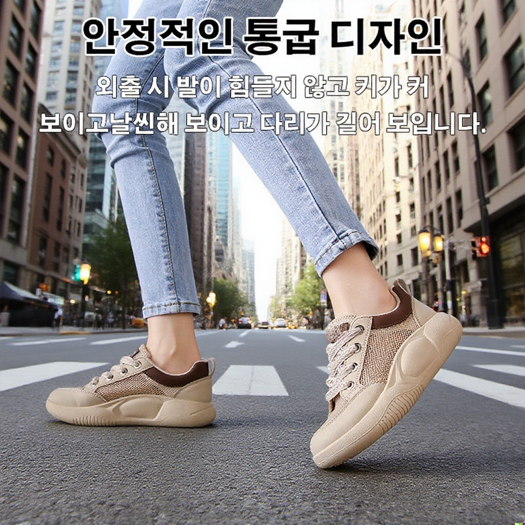 여성 캐주얼 메쉬 통굽 운동화 전체 이미지