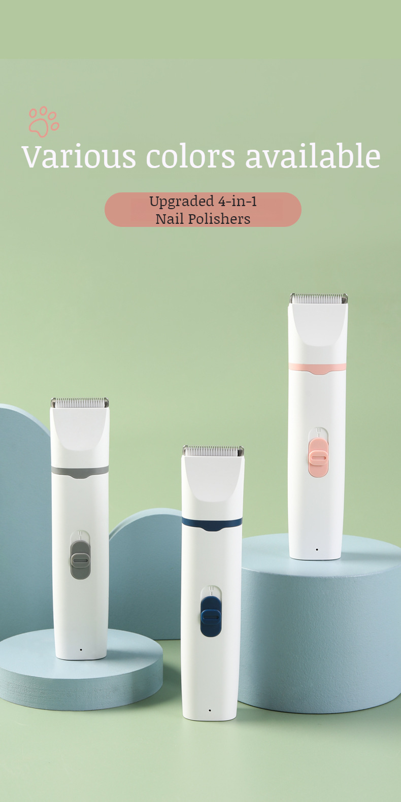 Dog being groomed with electric pet clippers