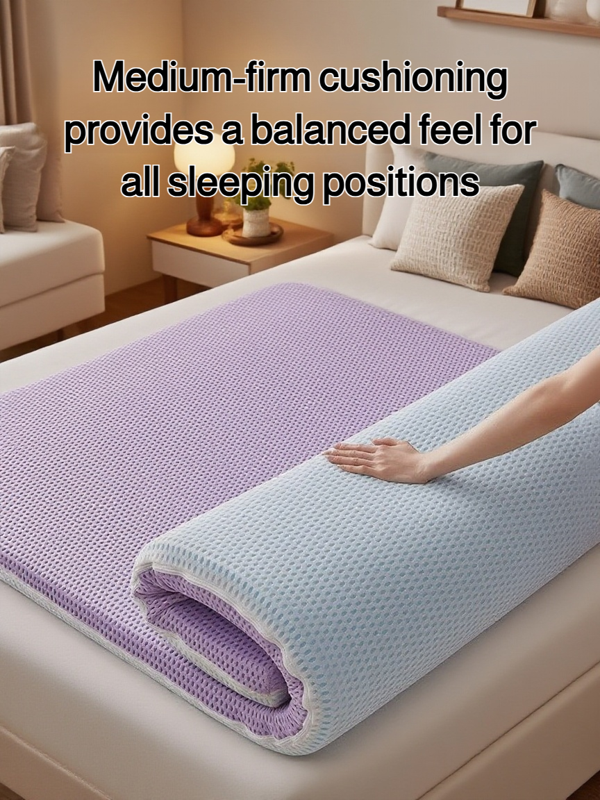 Gel memory foam mattress on modern bed frame