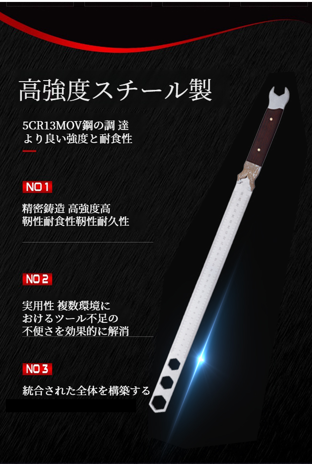 肉厚ステンレス製特殊レンチ拡大写真