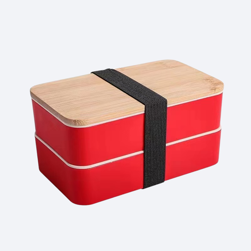 Japonský dřevěný kryt dvouporková jídelní krabice