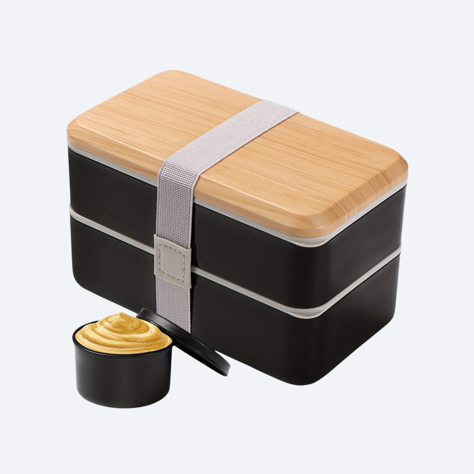 Japonský dřevěný kryt dvouporková jídelní krabice