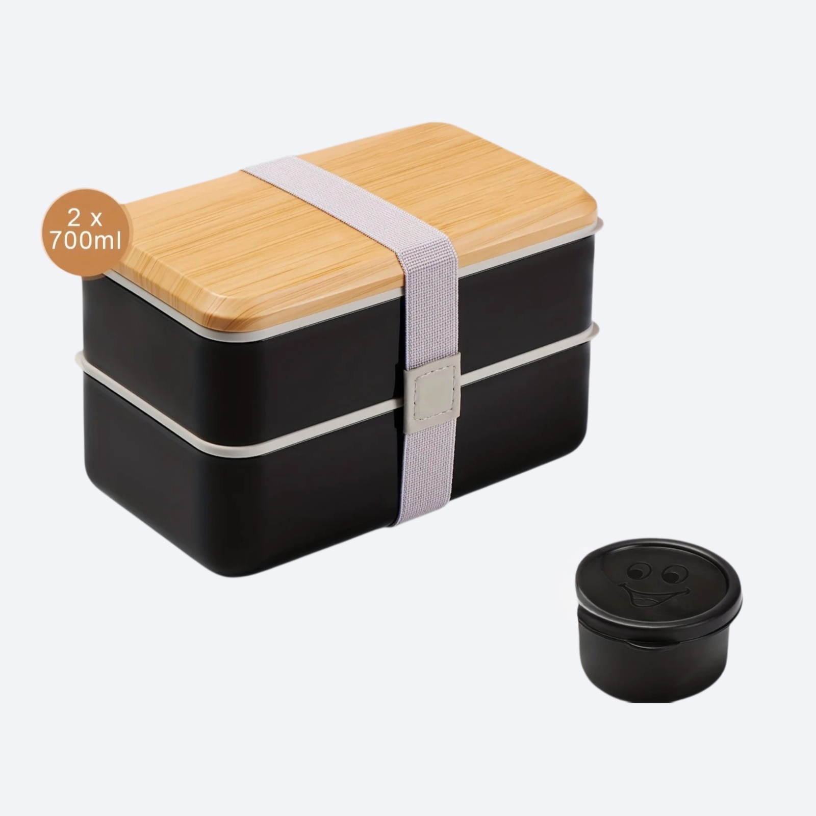 Japonský dřevěný kryt dvouporková jídelní krabice