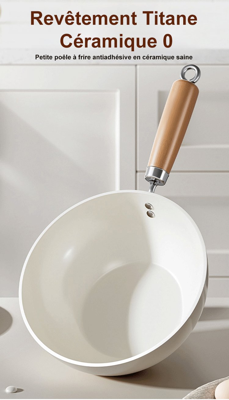 Poêle multifonctionnelle en titane naturel à revêtement 0