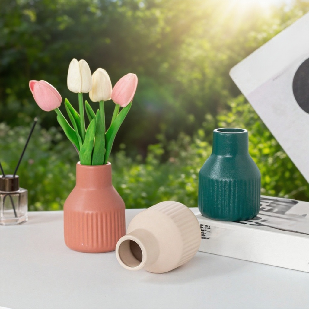 Modern frosted kerámia váza amerikai és európai stílusban, több színben