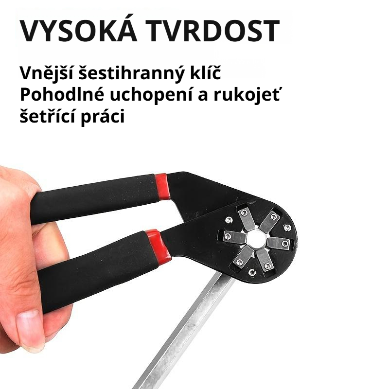 1 ks 6"/8" vnější šestihranný klíč, momentový nastavitelný klíč.