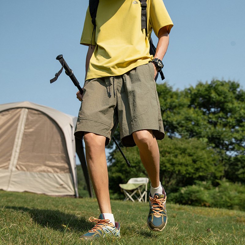 復古の防水の純粋な色の運働の氷の糸の短パンです