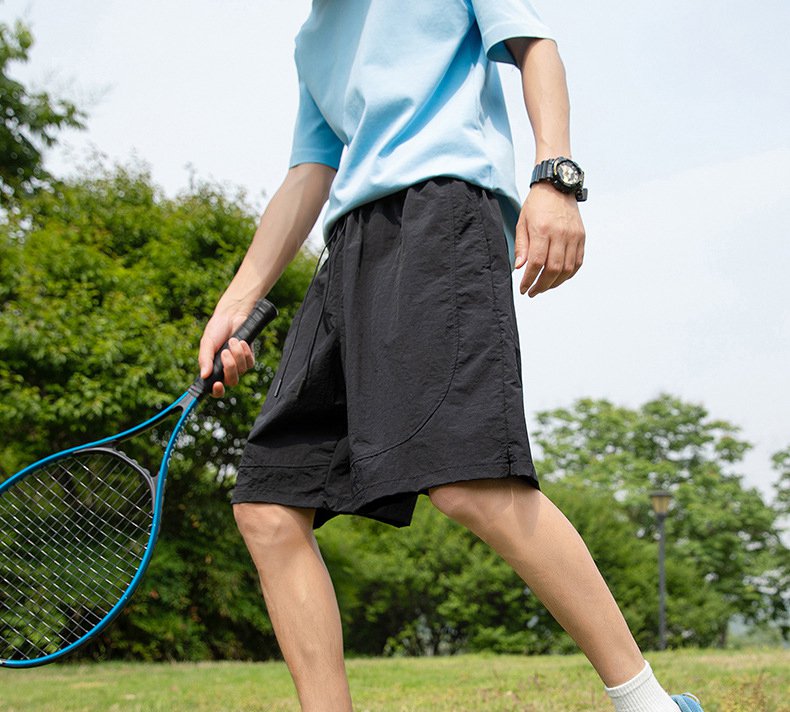 復古の防水の純粋な色の運働の氷の糸の短パンです