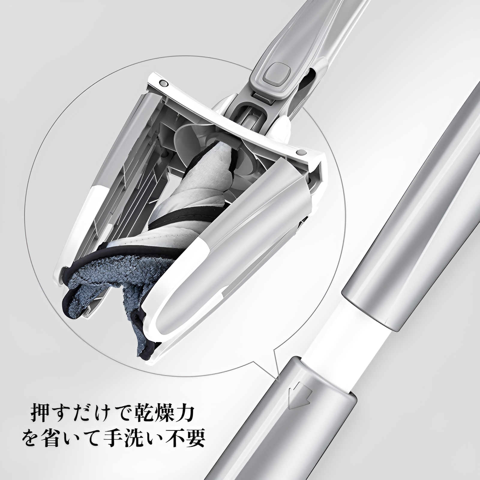 手洗い可能なフラットモップ、ドライおよびウェット、家庭用タイルフロアモップ、回転モップ、レイジーモップ