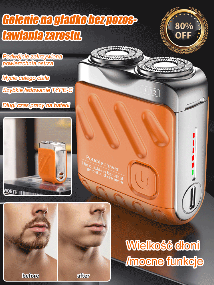 Obrotowa elektryczna golarka podwójna.