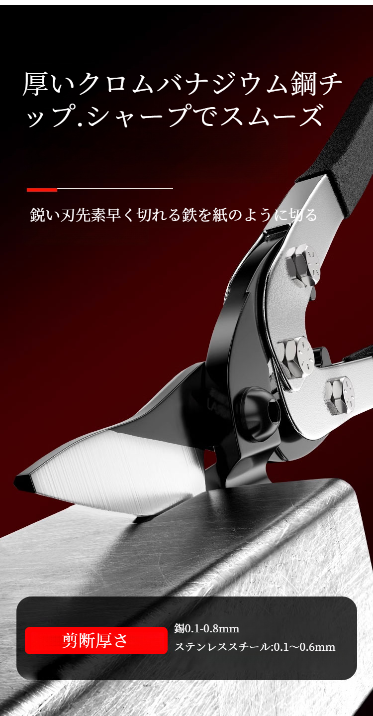 特別強力な金属製装飾はさみの刃先クローズアップ