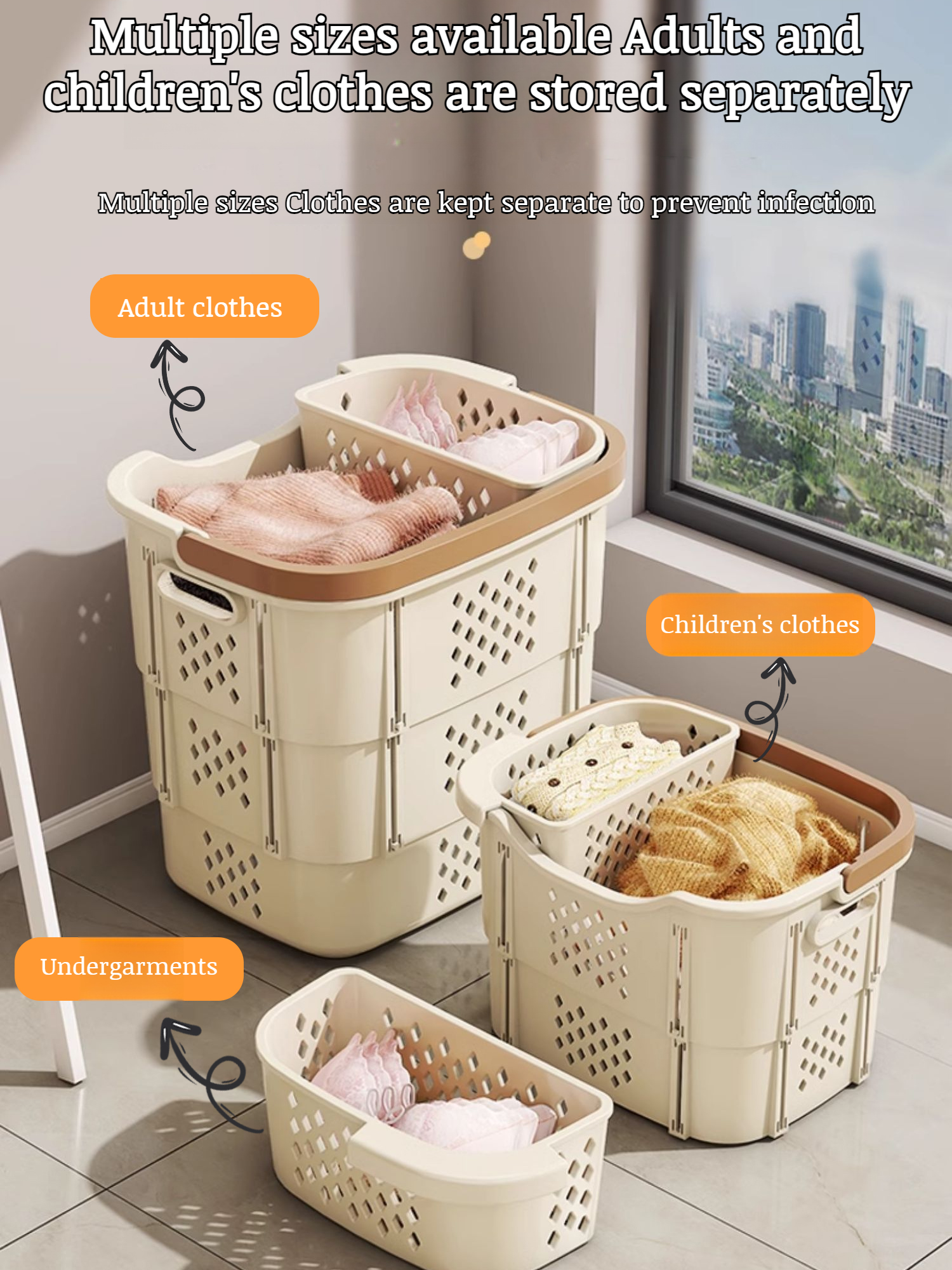 Multilayer largecapacity clothing storage basket