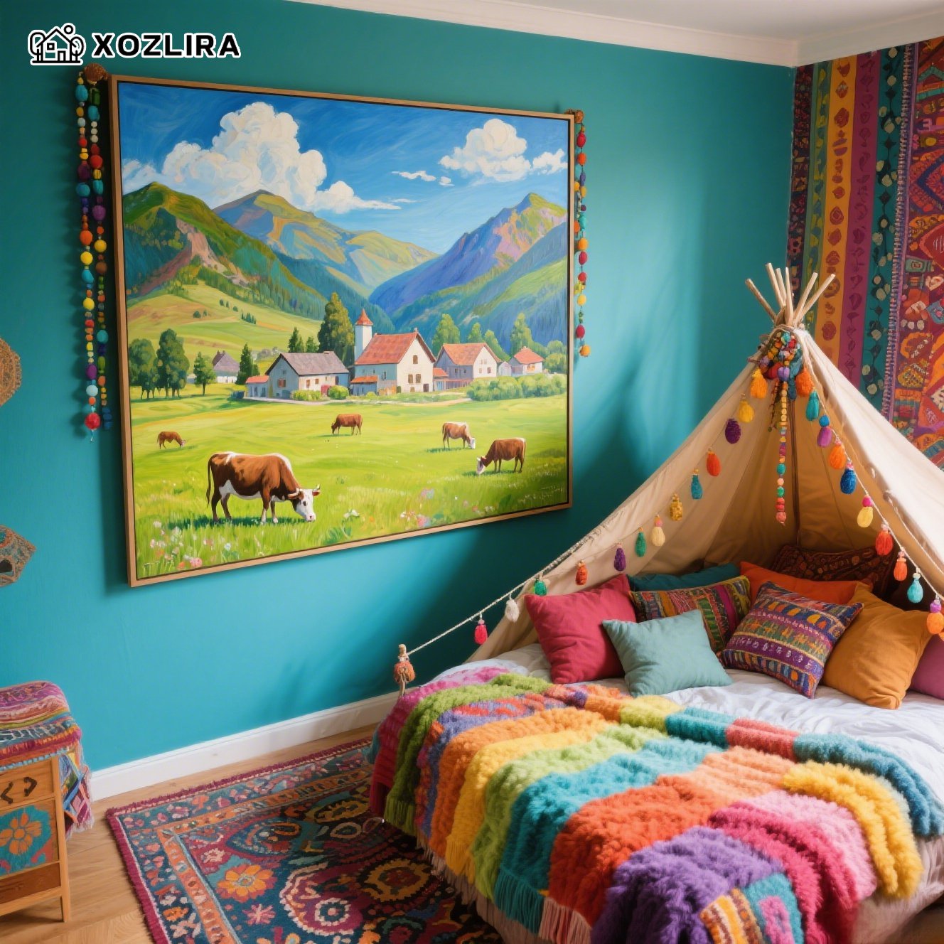 가볍고 고급스러운 장식화는 우아하고 고급스럽습니다.