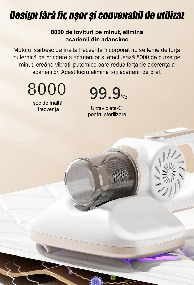 Mașină mare de aspirare și de curățat pentru îndepărtarea acarienilor