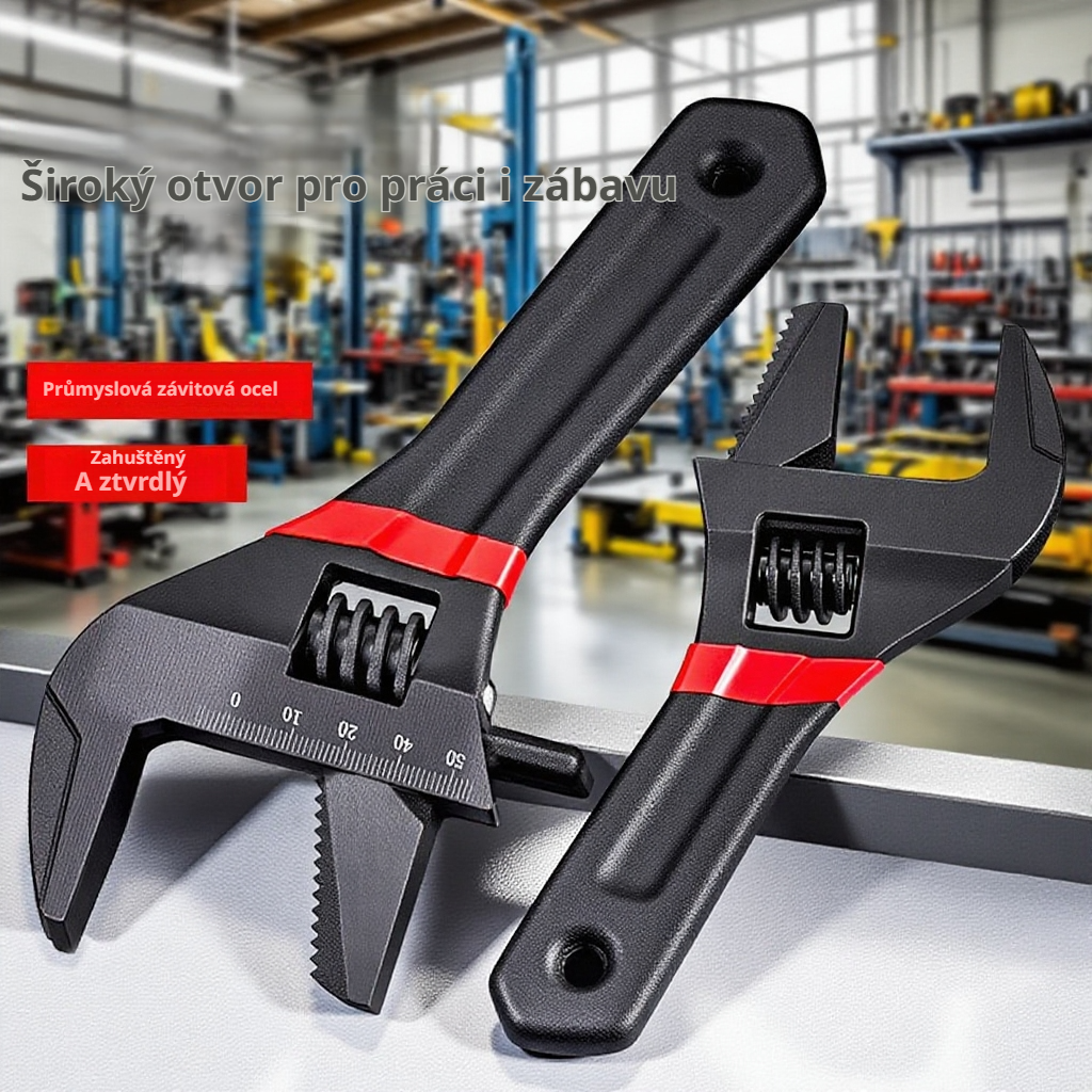 Multifunkční klíč na potrubí s krátkou rukojetí
