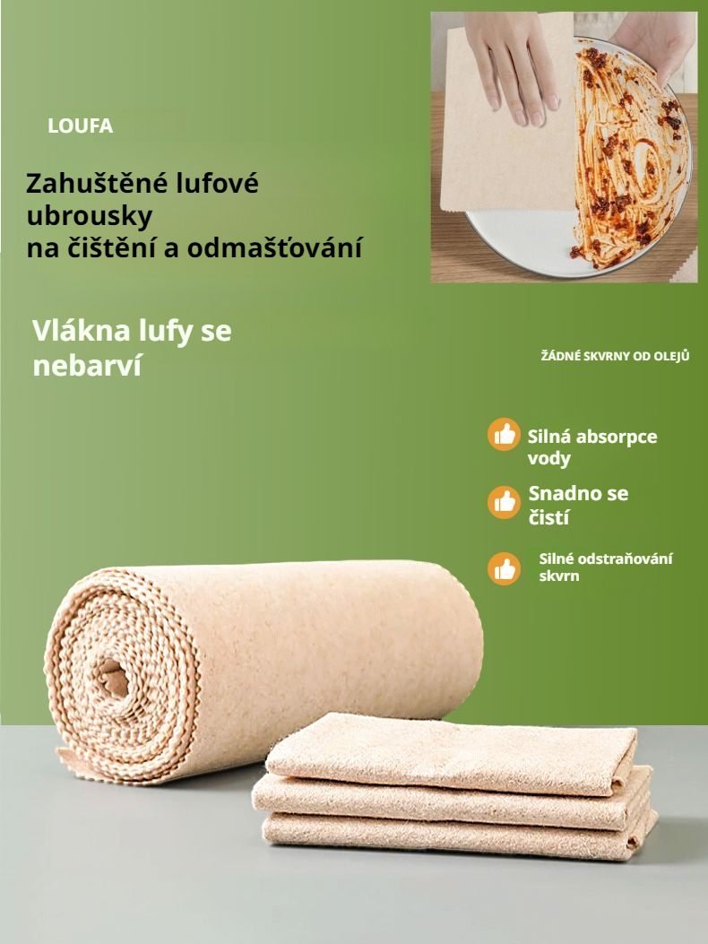  Přírodní houbička z lufy na čištění 