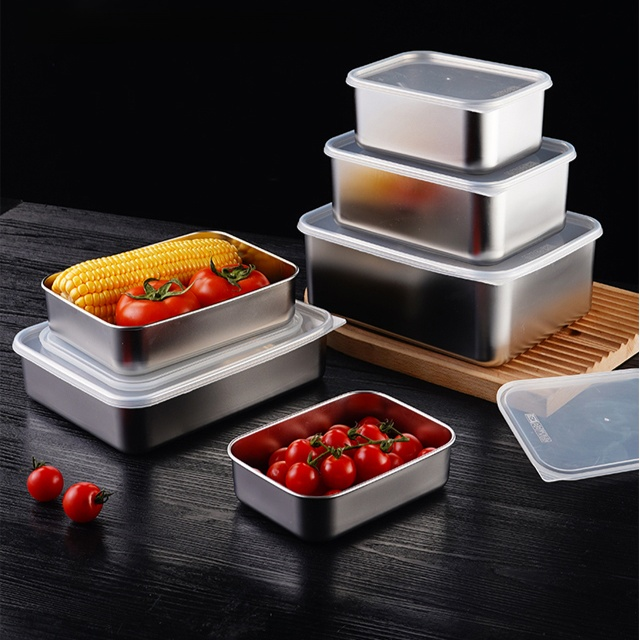 부러지지 않는 스테인리스 스틸 사각 포장 케이스