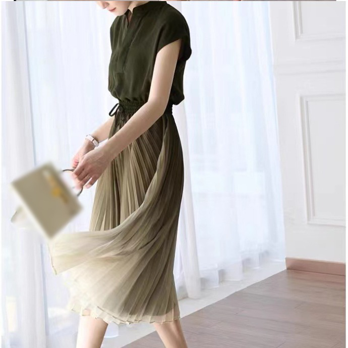 셔링 그러데이션 원피스