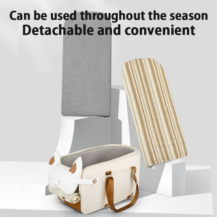 Giipet-Pet Carrier Bag, Eligible Invoice Issuable, Lockable Double Zipper, Curtain Included, Cats, T