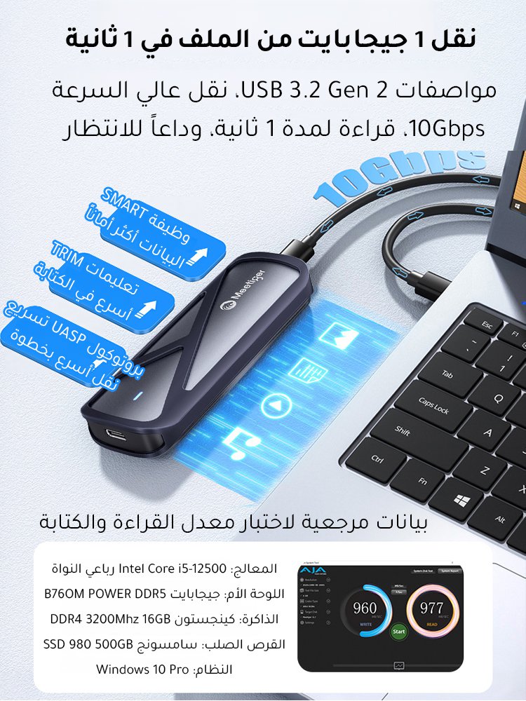 (نقل 1 جيجابايت في 1 ثانية) القرص الصلب المحمول