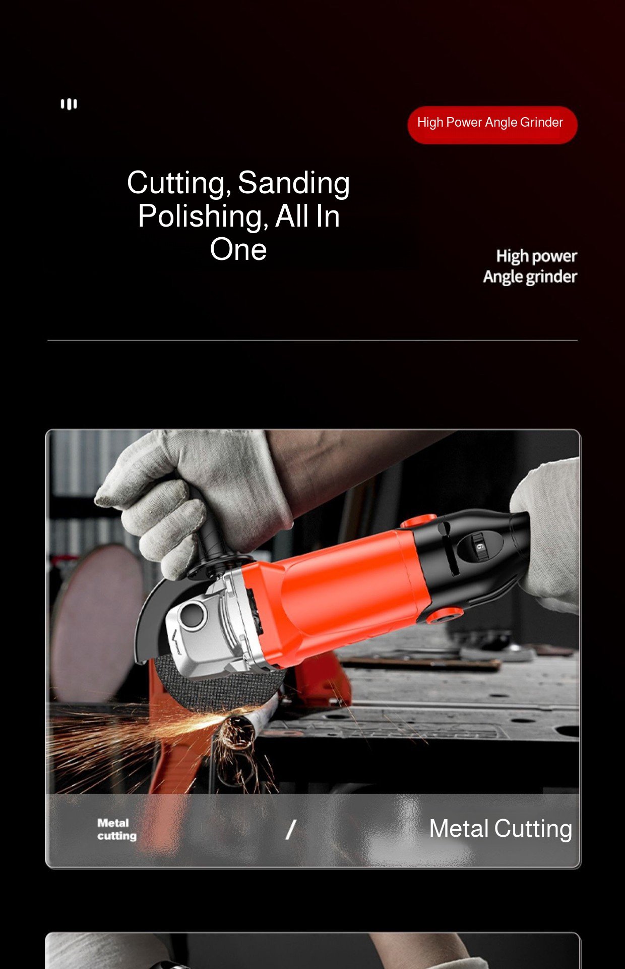 Professional results with powerful cutting and polishing machine