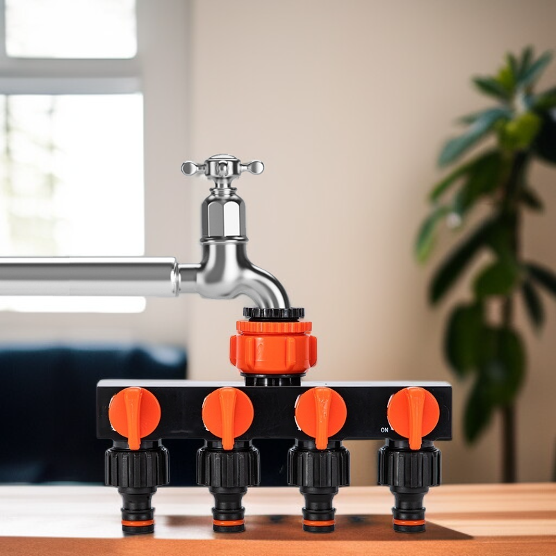 5통 4로 1구 이음매 분수기 수도관 세차 수도관 스위치 부착 분류 5통 수도꼭지 커넥터