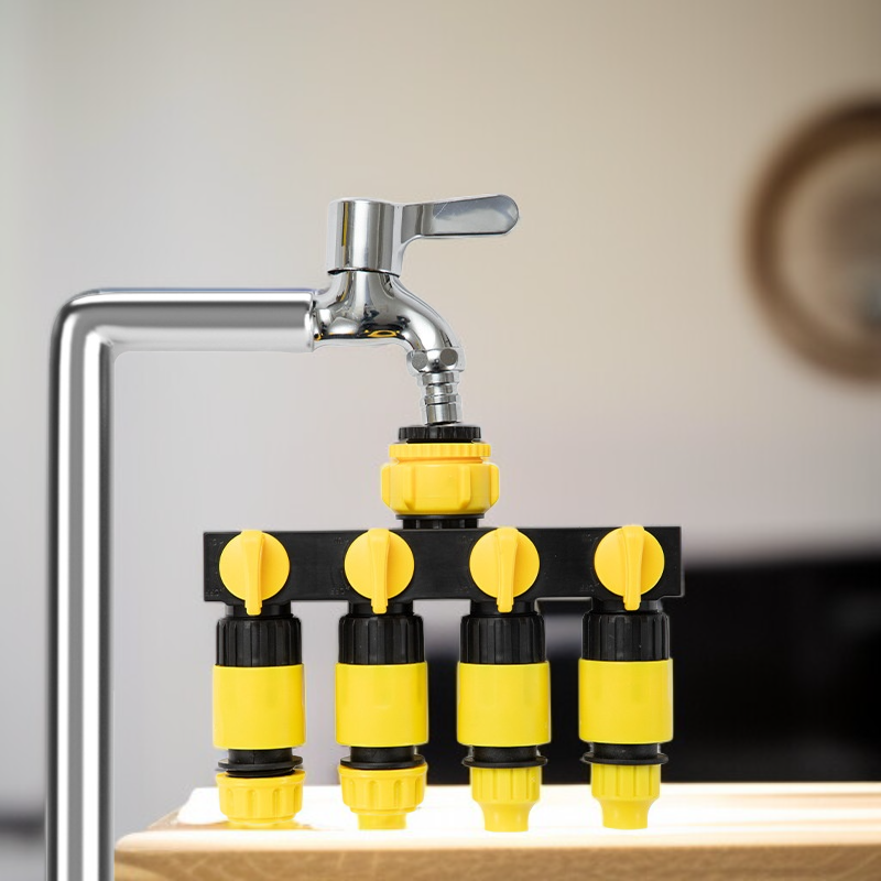 5통 4로 1구 이음매 분수기 수도관 세차 수도관 스위치 부착 분류 5통 수도꼭지 커넥터