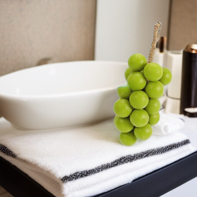 핸드메이드 청포도 비누의 질감