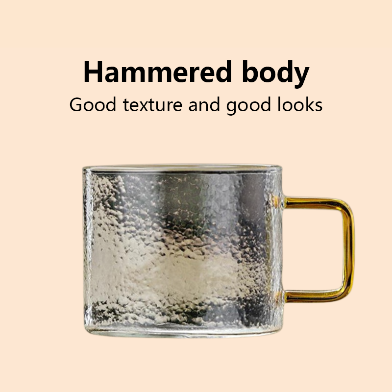 High borosilicate glass small tea cup hammer pattern small cup tea tasting Kung Fu cup tea set tea t