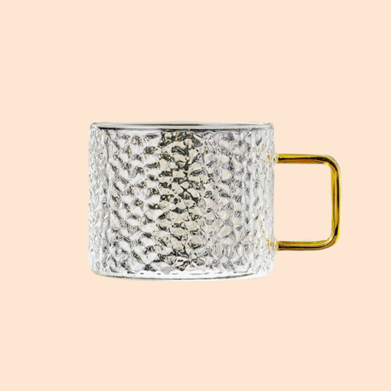 High borosilicate glass small tea cup hammer pattern small cup tea tasting Kung Fu cup tea set tea t