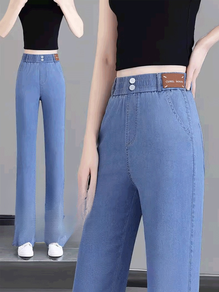 여름 밴딩 허리 텐셀 데님 부츠컷 팬츠