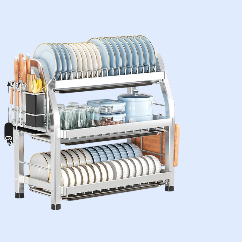 슬림 스탠드 주방 식기건조대