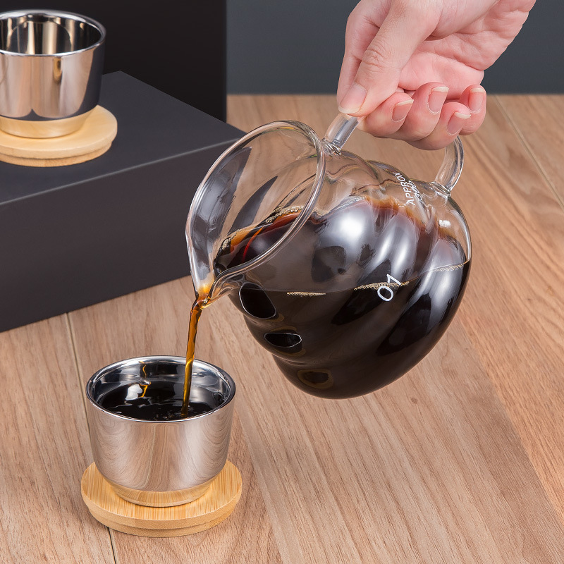 コーヒーシェアリングポット クラウドコーヒーポット 手淹れコーヒークラウドポット 耐熱ガラス 和風手淹れポット