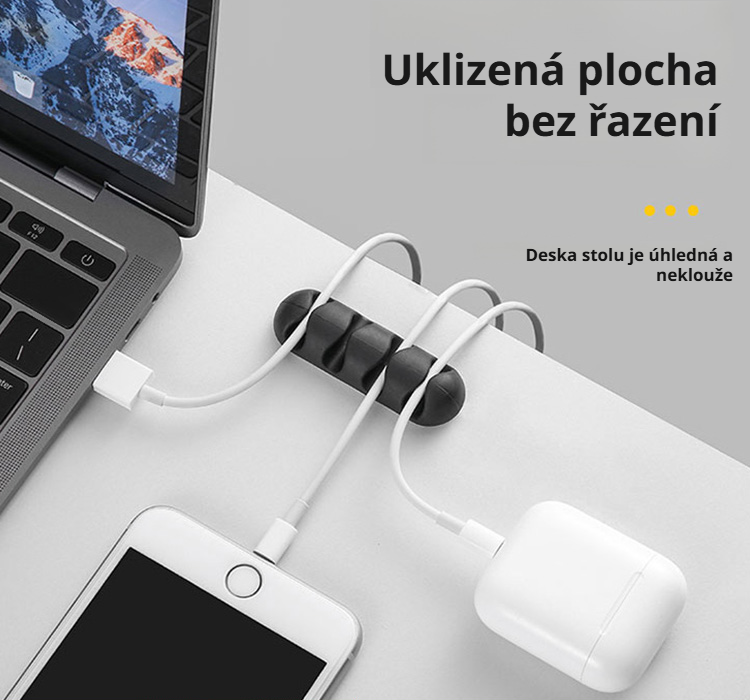 SL samolepicí držák kabelů na pracovní stůl - SL