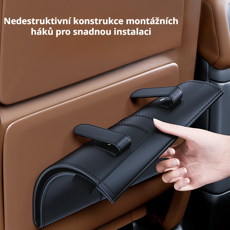 Skládací závěsný odpadkový koš do auta na zadní sedadlo