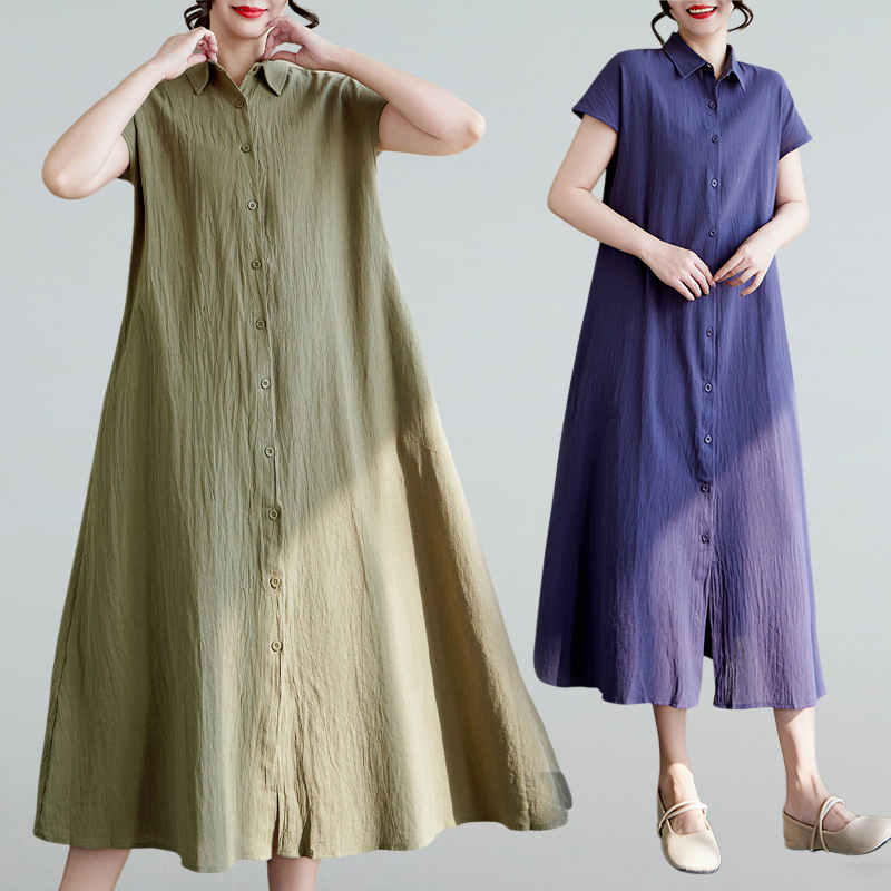 루즈한 라지 면 마 원피스