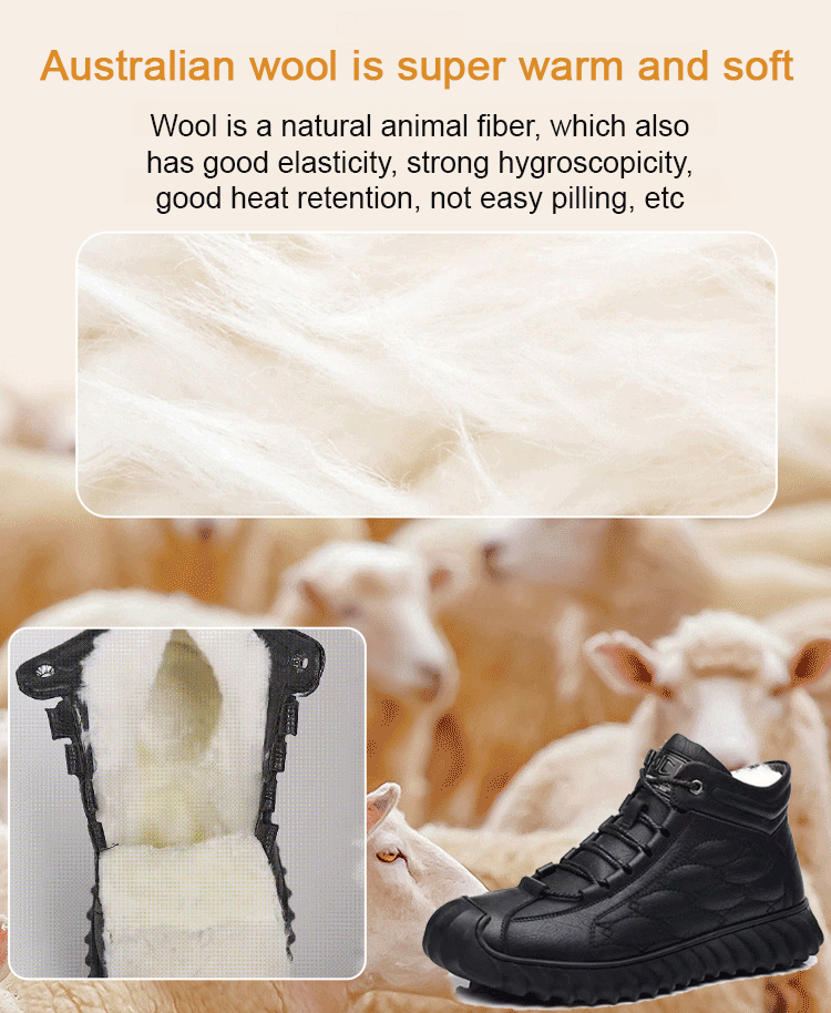 Warme, hohe Martin-Stiefel aus Baumwolle