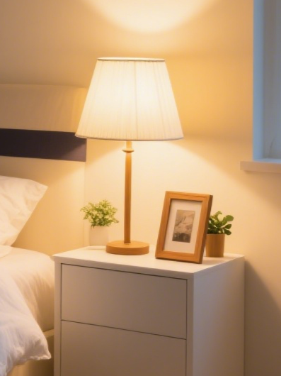 タッチ操作で明るさを調節するLEDベッドサイドランプ