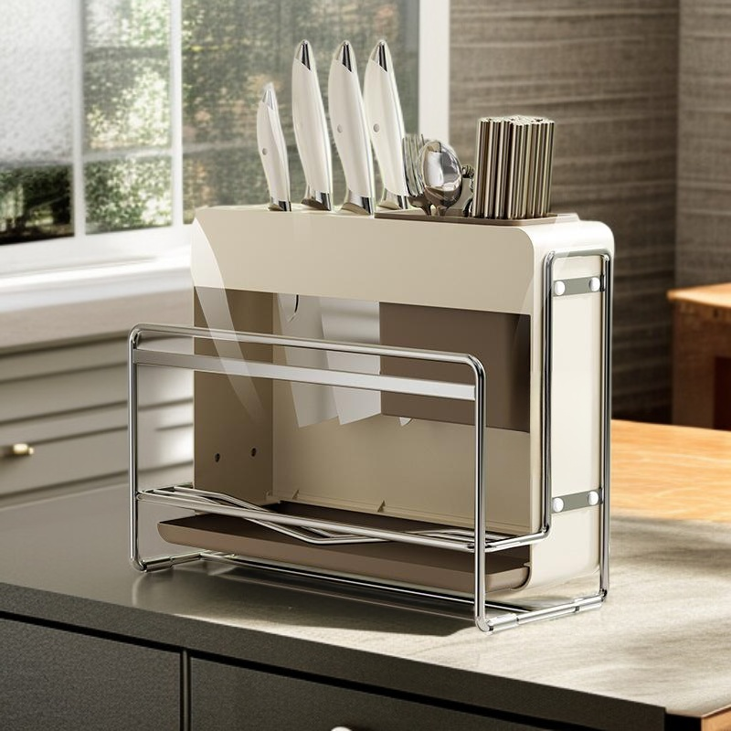 Kitchen knife rack storage rack multifunctional cutting board knife
