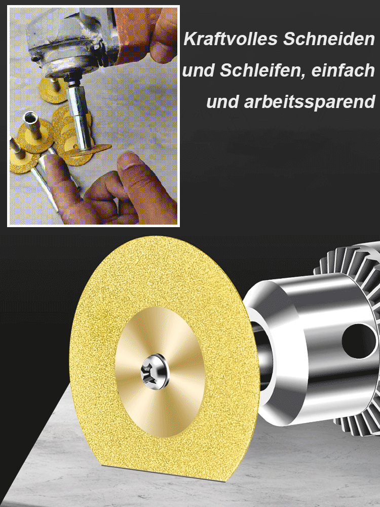 Wertes Set mit zehn Diamant-Sandpolier- und Trennscheiben 2 Pleuelstangen frei