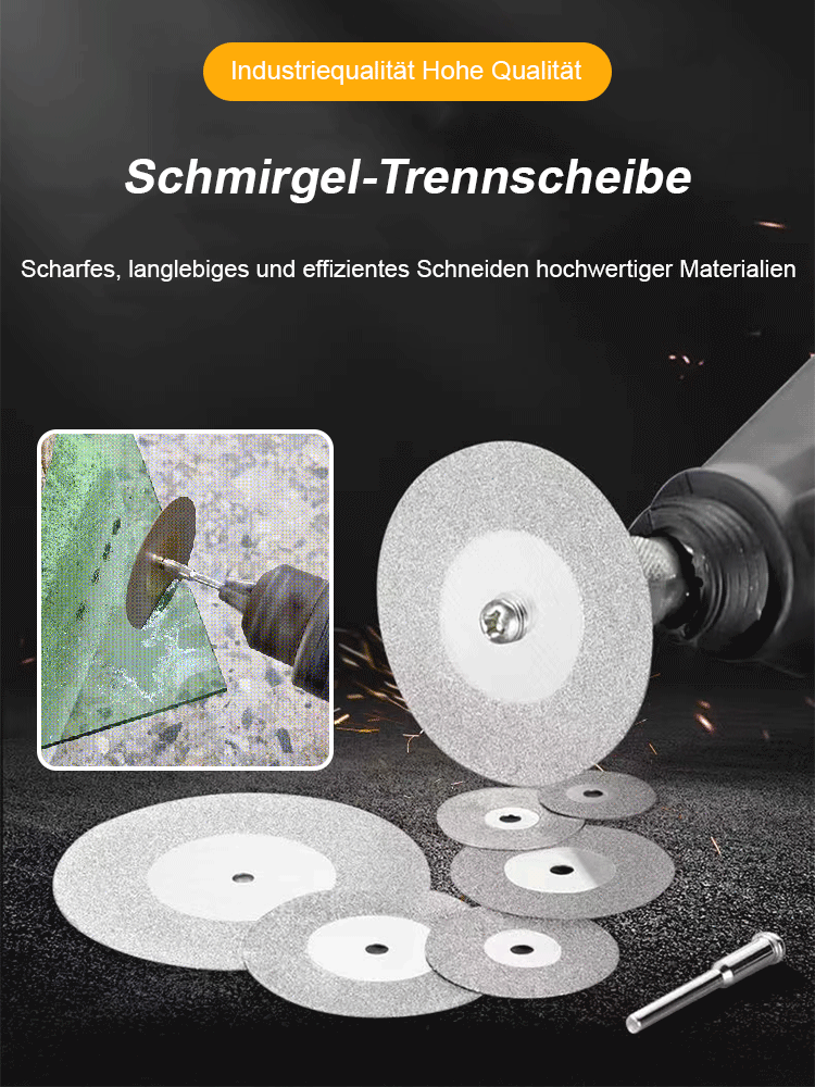 Wertes Set mit zehn Diamant-Sandpolier- und Trennscheiben 2 Pleuelstangen frei